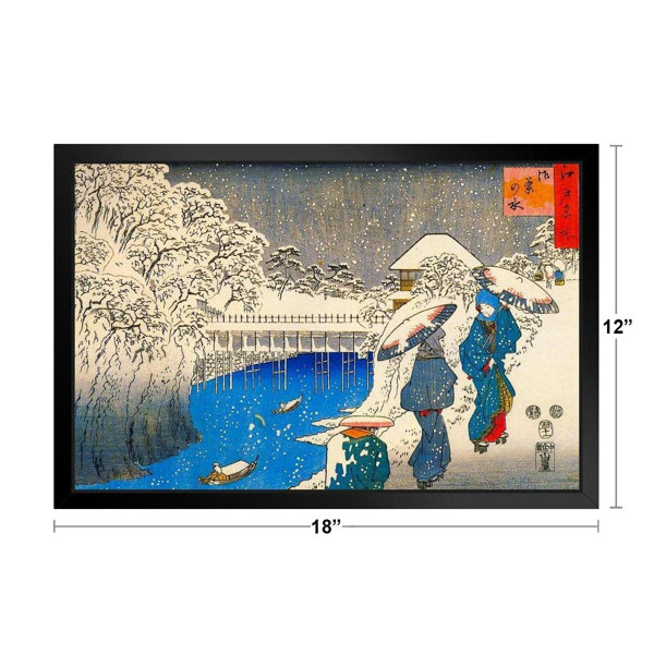 Utagawa Hiroshige Ochanomizu Japanese Art Poster Traditional Japanese Wall  Decor Hiroshige Woodblock Landscape Artwork Animal Nature Asian Print Decor  